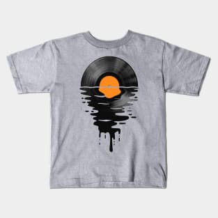 Vinyl LP Music Record Sunset Orange Kids T-Shirt